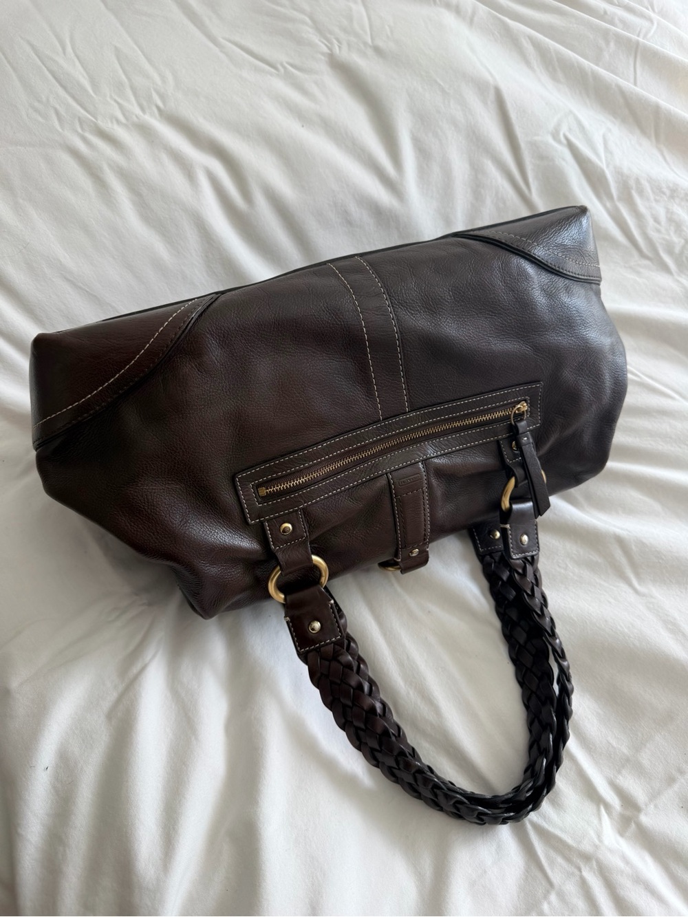 Vintage Coach Legacy Brown Leather Daphne Shoulder Bag - Picture 7 of 12
